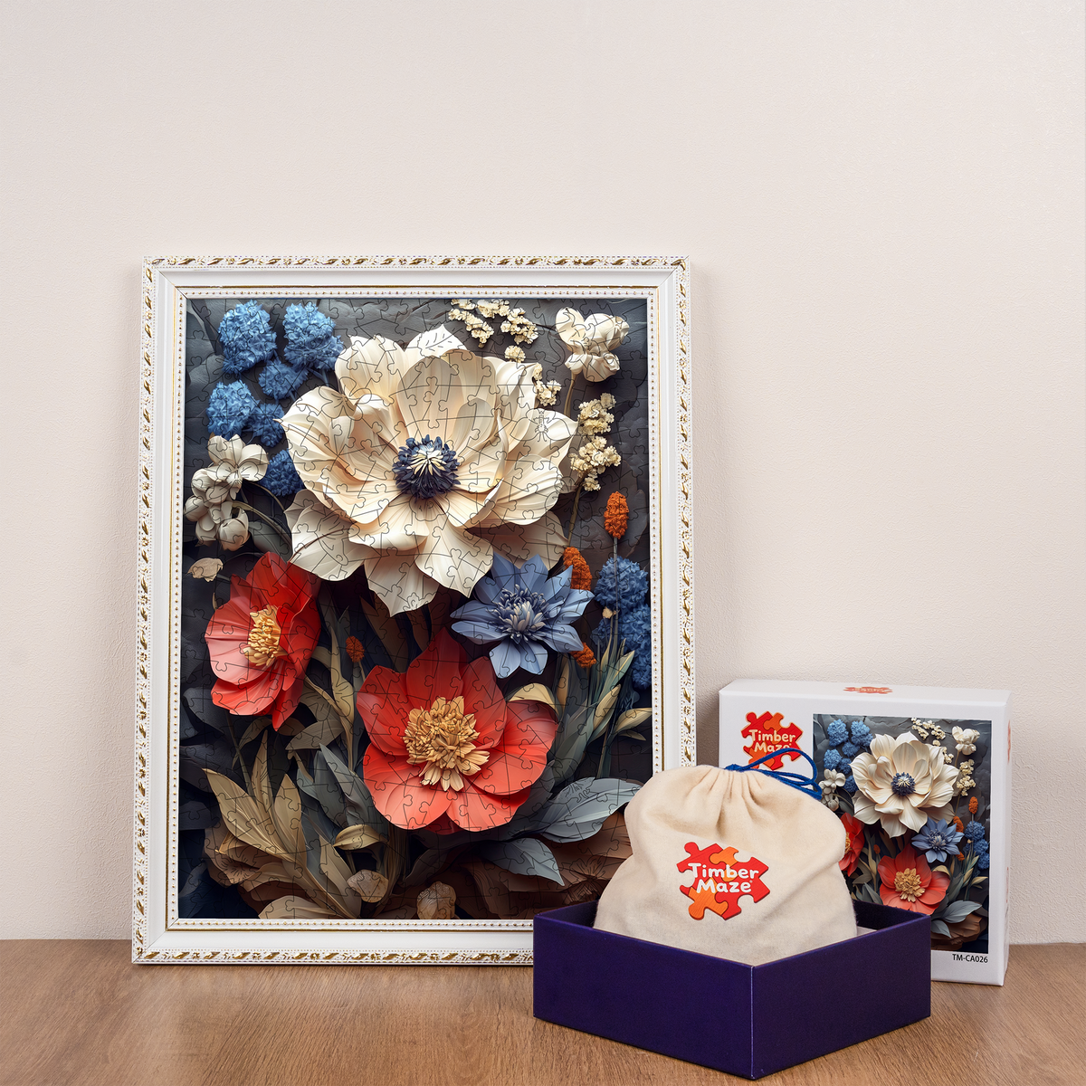 Stone Blossoms - Wooden Jigsaw Puzzle