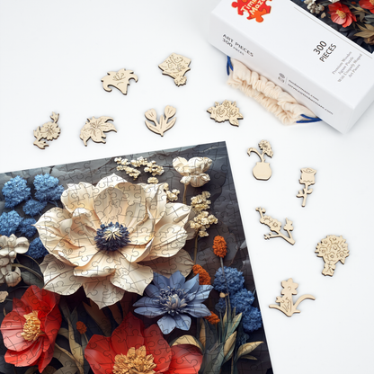 Stone Blossoms - Wooden Jigsaw Puzzle