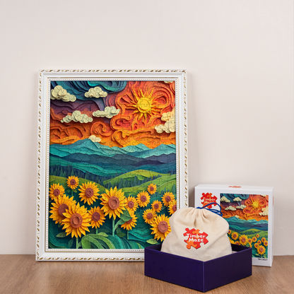 Sunflower Dreams - Wooden Jigsaw Puzzle
