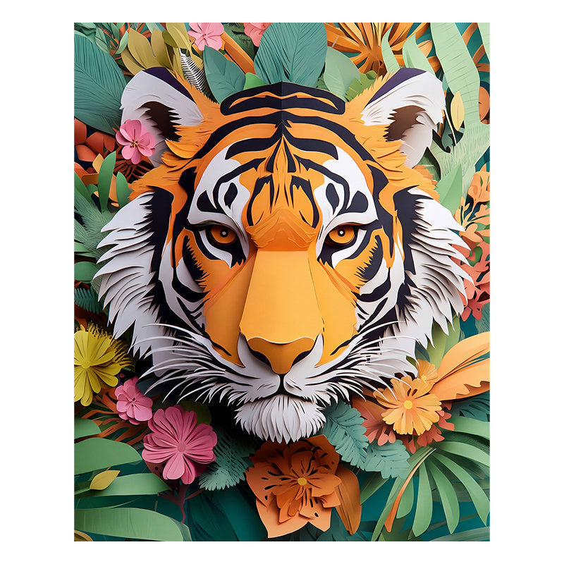 Tiger's Bloom - Wooden Jigsaw Puzzle