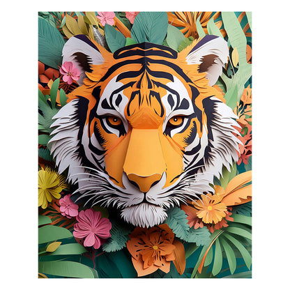 Tiger's Bloom - Wooden Jigsaw Puzzle