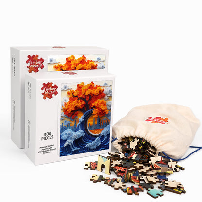Wave Tree - Wooden Jigsaw Puzzle