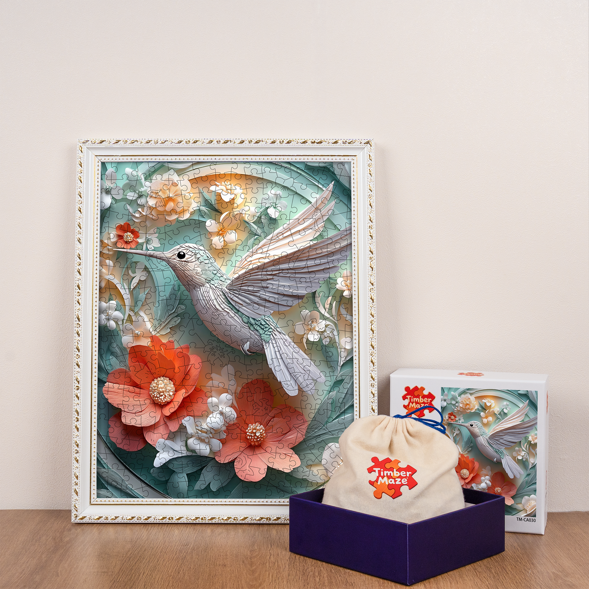Whispers of the Hummingbird - Wooden Jigsaw Puzzle