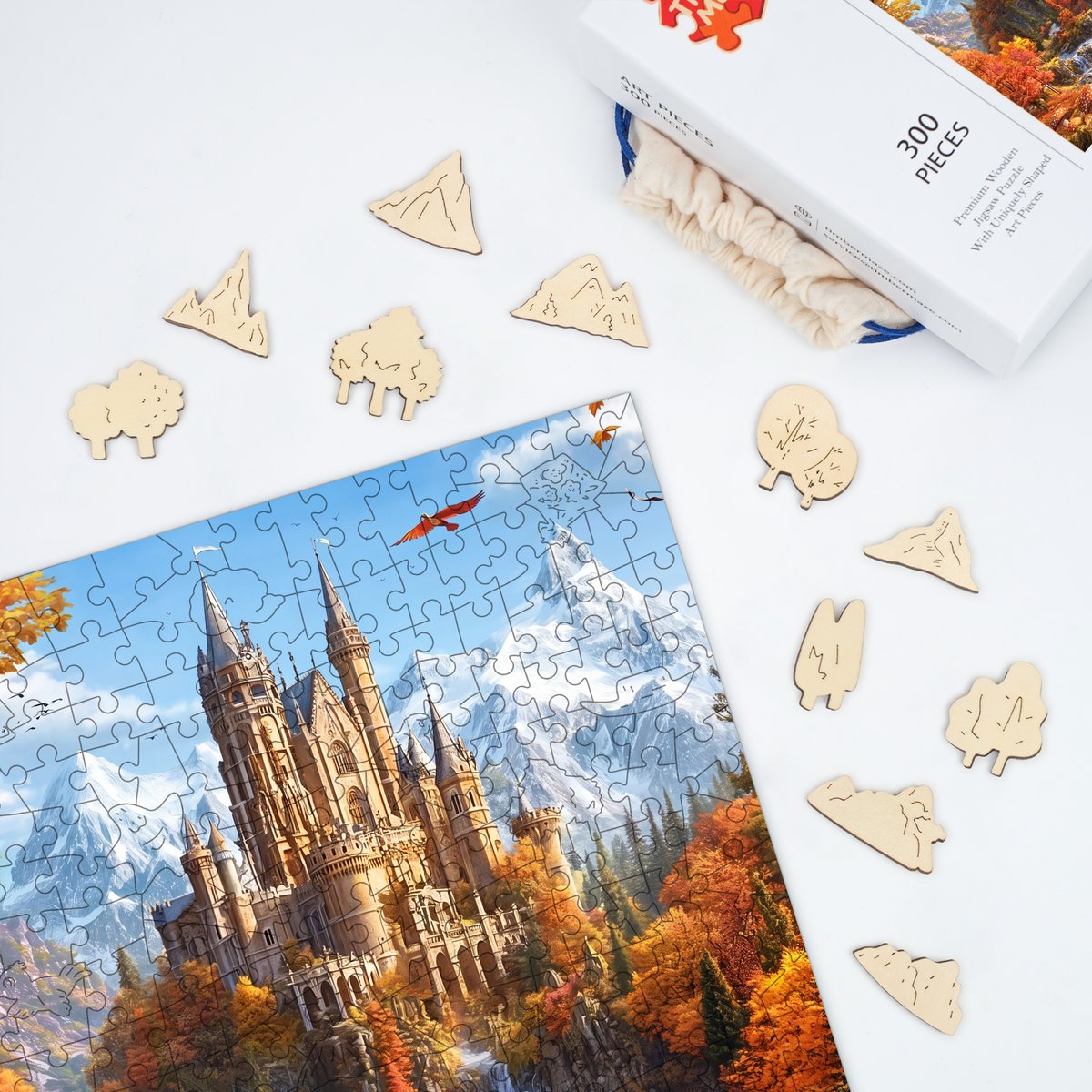 Autumn Castle - Wooden Jigsaw Puzzle