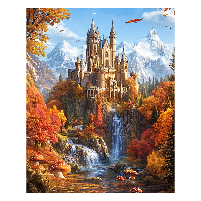 Autumn Castle - Wooden Jigsaw Puzzle