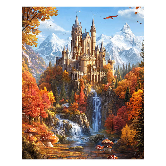 Autumn Castle - Wooden Jigsaw Puzzle