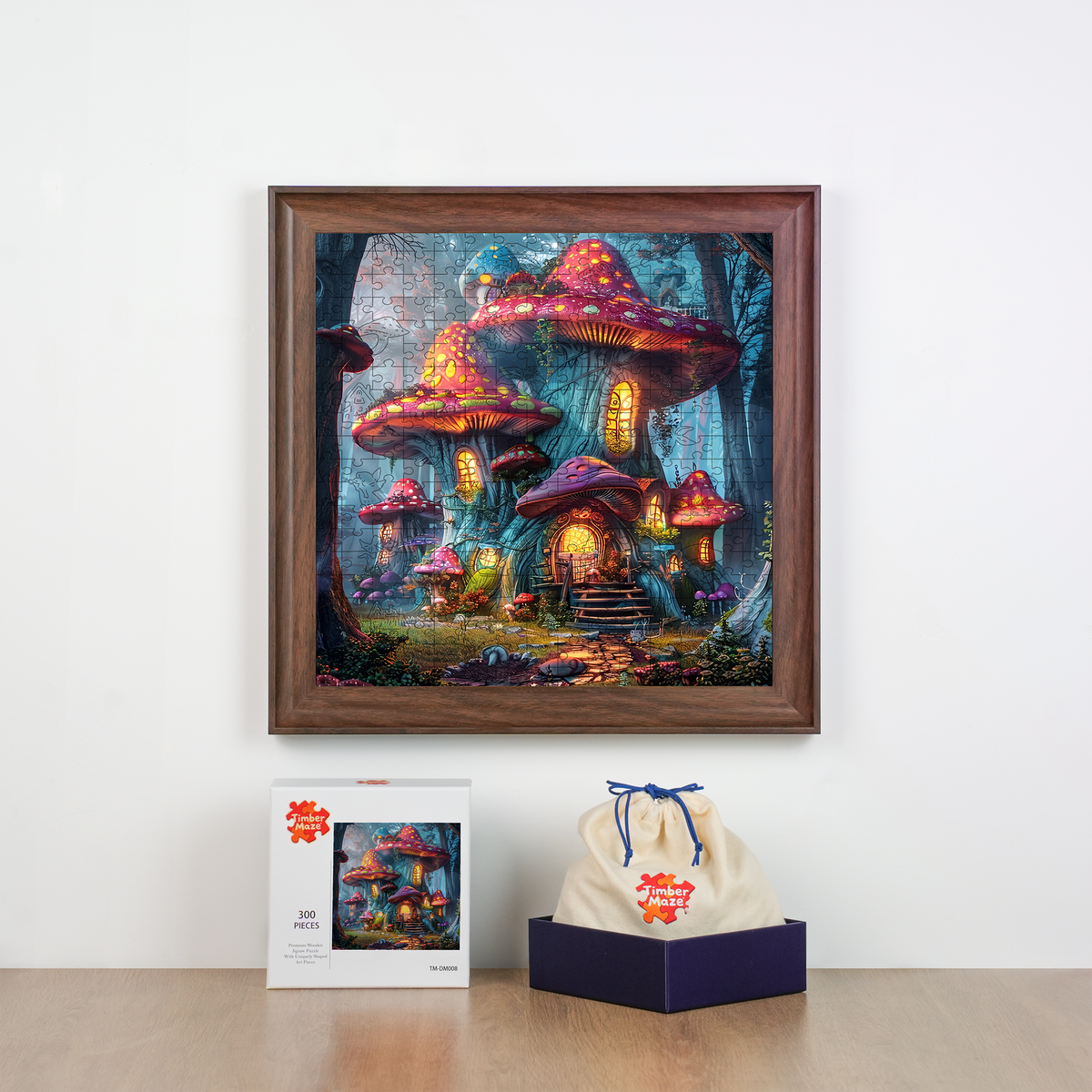 Mushroom Haven - Wooden Jigsaw Puzzle