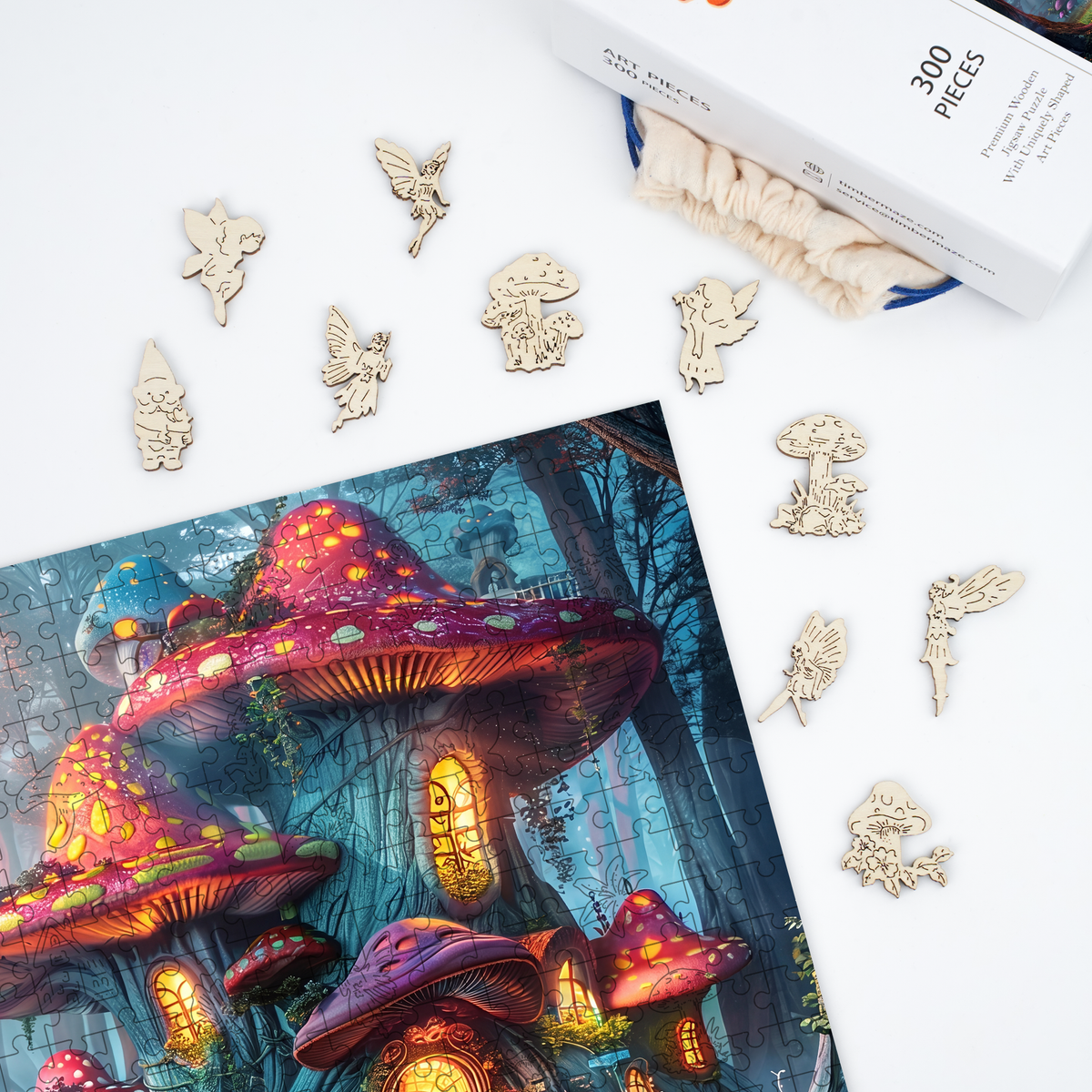 Mushroom Haven - Wooden Jigsaw Puzzle