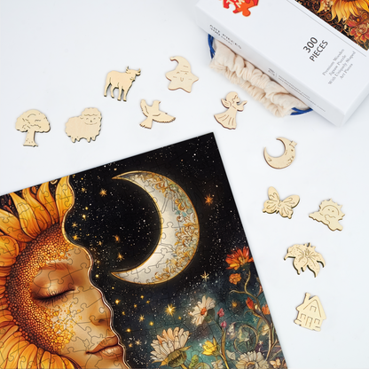 Sun & Moon - Wooden Jigsaw Puzzle