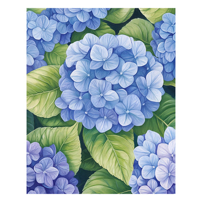 Clustered Hydrangeas - Wooden Jigsaw Puzzle