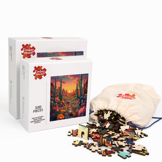 Desert Bloom - Wooden Jigsaw Puzzle