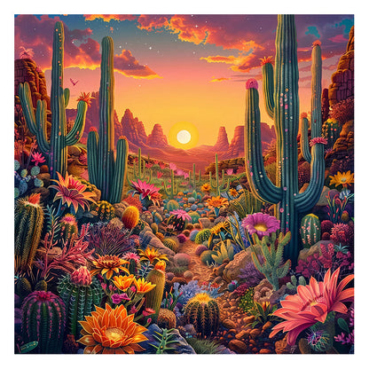 Desert Bloom - Wooden Jigsaw Puzzle