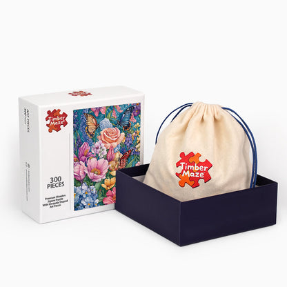 Floral Butterflies - Wooden Jigsaw Puzzle