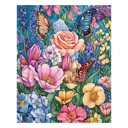 Floral Butterflies - Wooden Jigsaw Puzzle