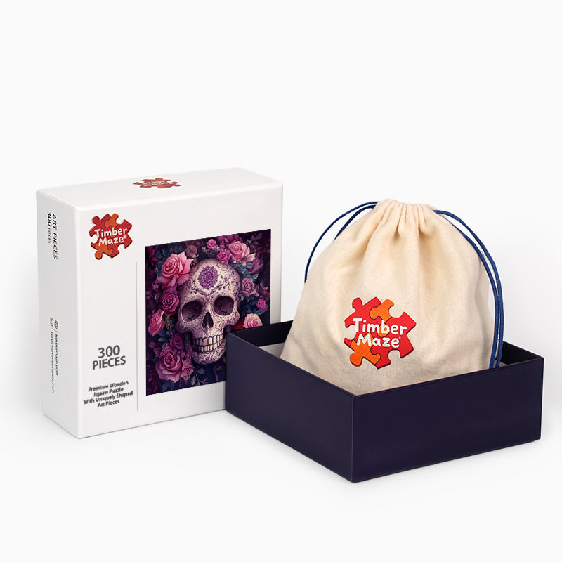 Floral Skull - Wooden Jigsaw Puzzle
