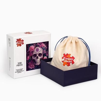 Floral Skull - Wooden Jigsaw Puzzle