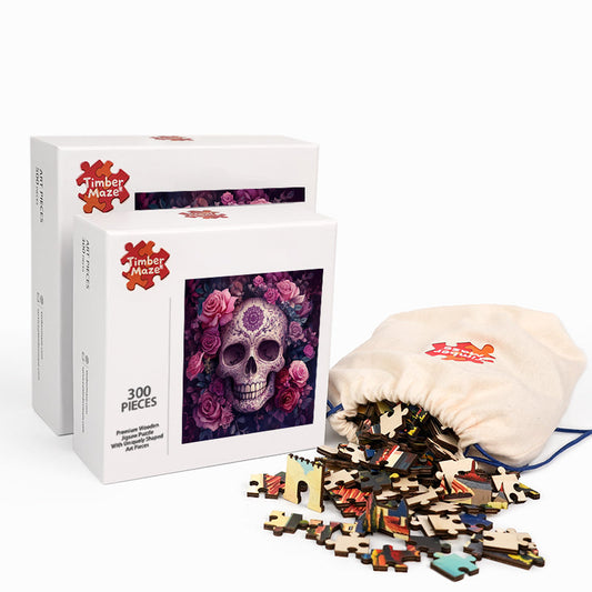 Floral Skull - Wooden Jigsaw Puzzle