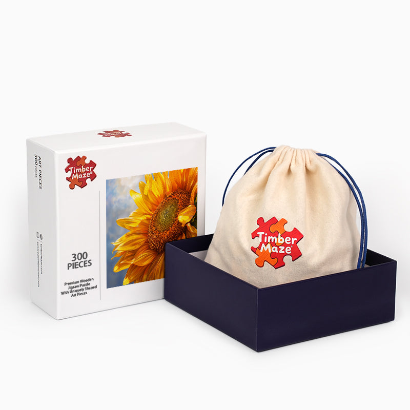 Golden Sunflower - Wooden Jigsaw Puzzle