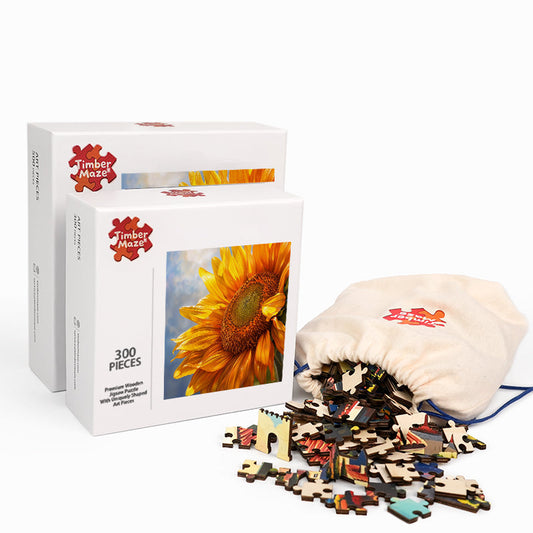 Golden Sunflower - Wooden Jigsaw Puzzle