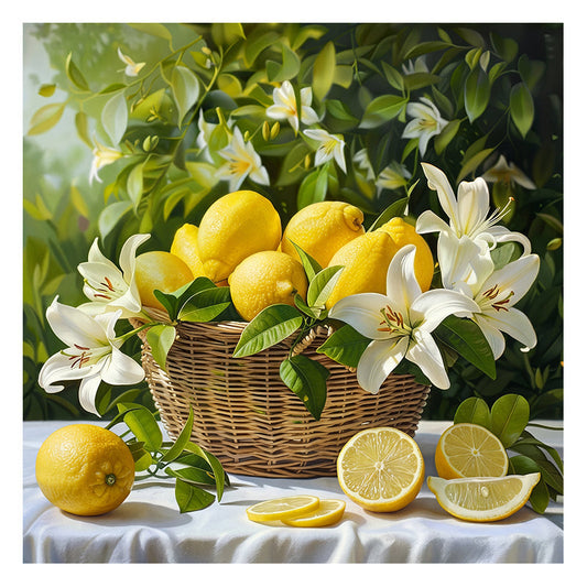 Lemon & Lilies - Wooden Jigsaw Puzzle
