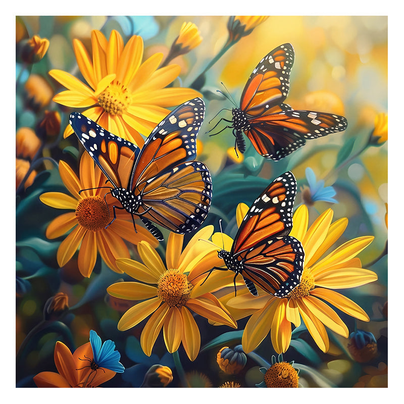 Monarchs in Bloom - Wooden Jigsaw Puzzle