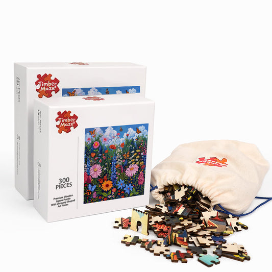 Wildflower Symphony  - Wooden Jigsaw Puzzle