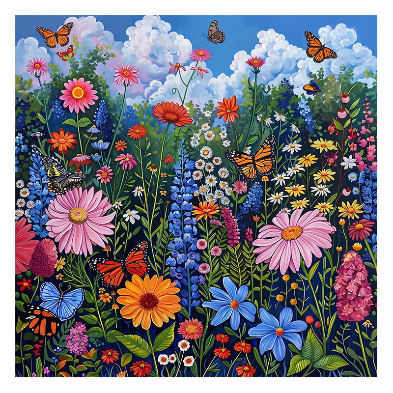 Wildflower Symphony  - Wooden Jigsaw Puzzle