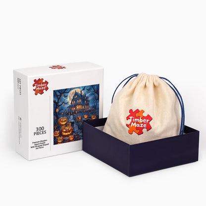 Pumpkin Manor - Wooden Jigsaw Puzzle