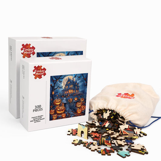Pumpkin Manor - Wooden Jigsaw Puzzle