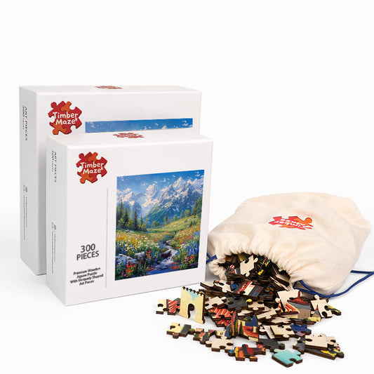 Alpine Bloom - Wooden Jigsaw Puzzle