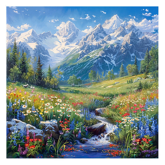 Alpine Bloom - Wooden Jigsaw Puzzle