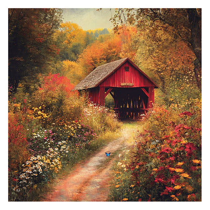 Autumn Bridge - Wooden Jigsaw Puzzle