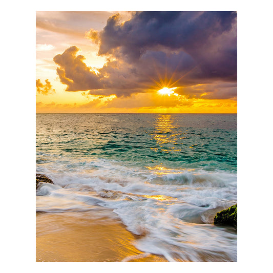 colorful beach - Wooden Jigsaw Puzzle
