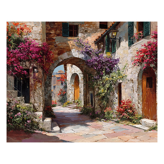 Mediterranean Alley - Wooden Jigsaw Puzzle
