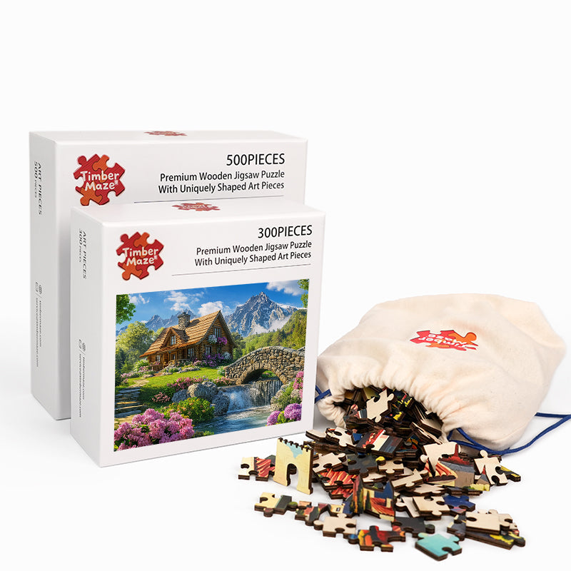 Mountain Chalet - Wooden Jigsaw Puzzle