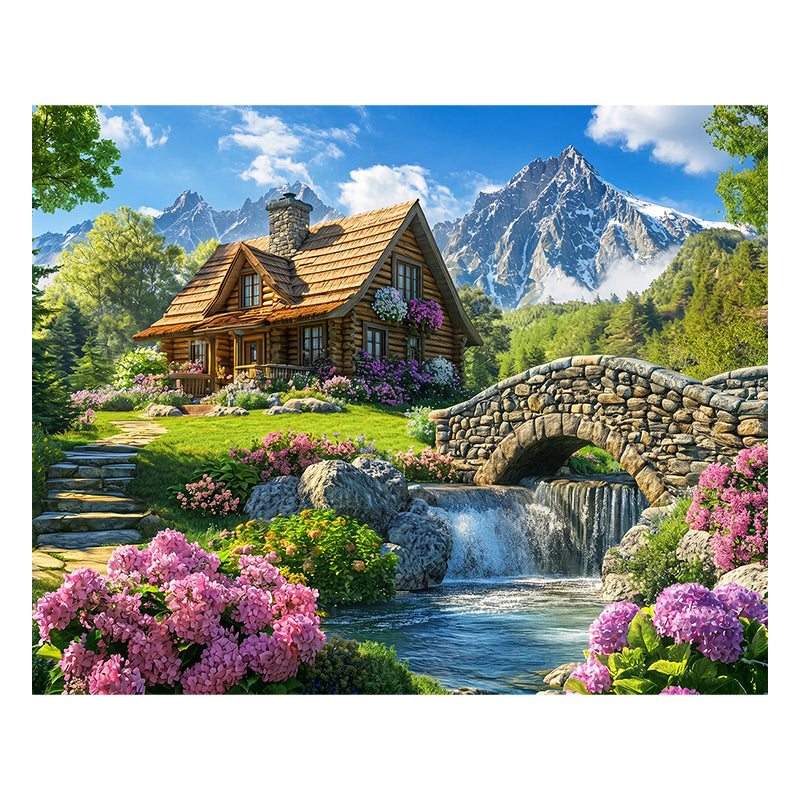 Mountain Chalet - Wooden Jigsaw Puzzle