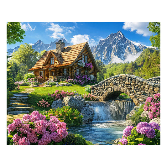 Mountain Chalet - Wooden Jigsaw Puzzle