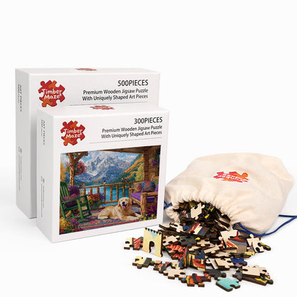 Mountain View Porch - Wooden Jigsaw Puzzle