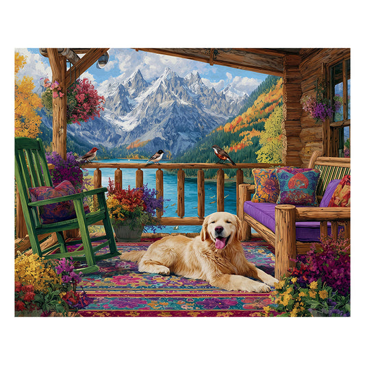 Mountain View Porch - Wooden Jigsaw Puzzle