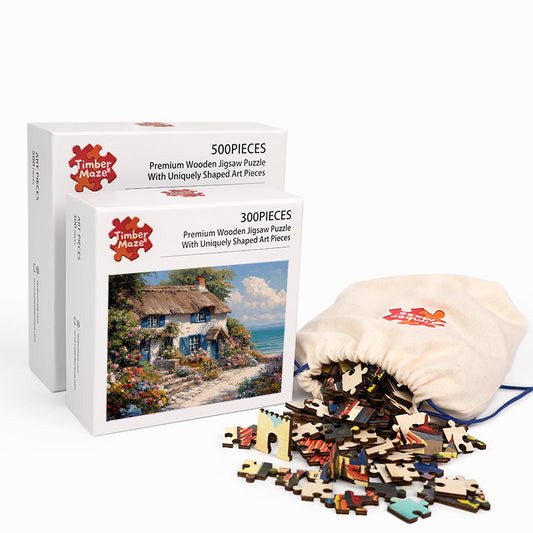 Seaside Cottage - Wooden Jigsaw Puzzle