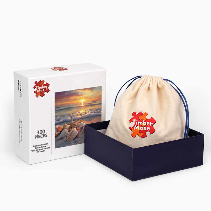 Sunset Shells - Wooden Jigsaw Puzzle