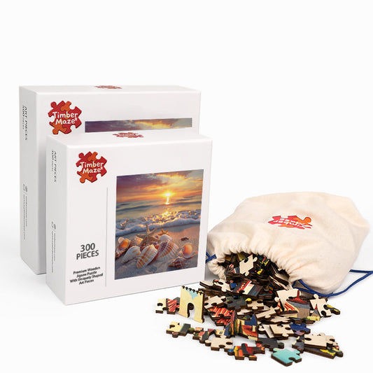 Sunset Shells - Wooden Jigsaw Puzzle