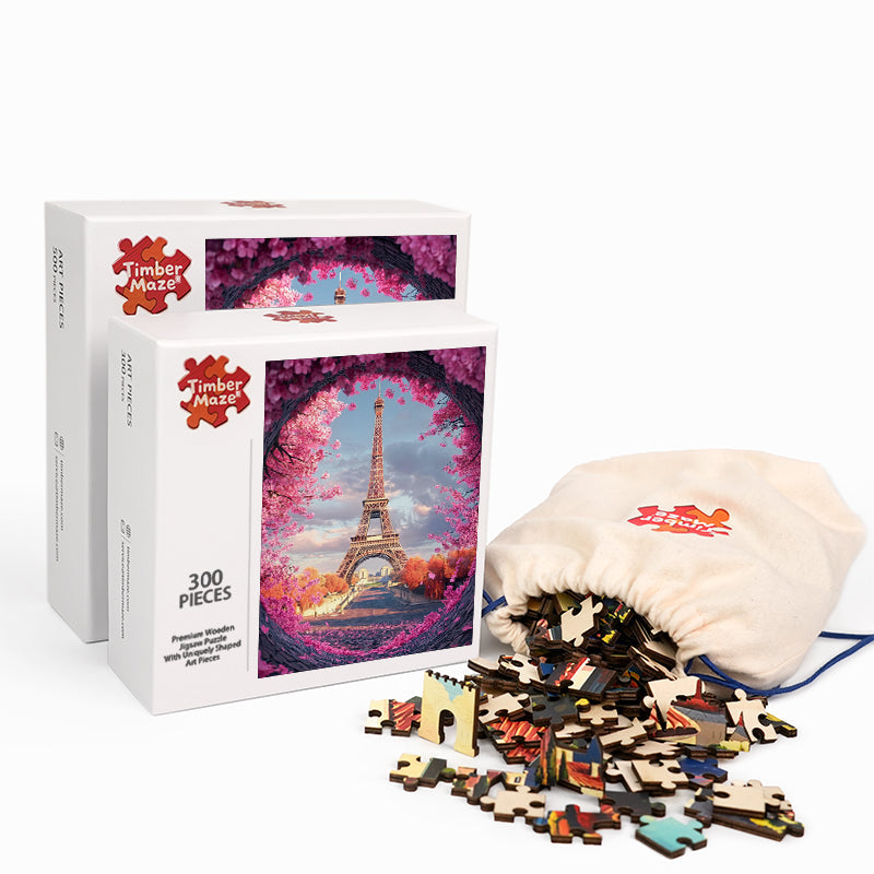 The Spring of Paris - Wooden Jigsaw Puzzle