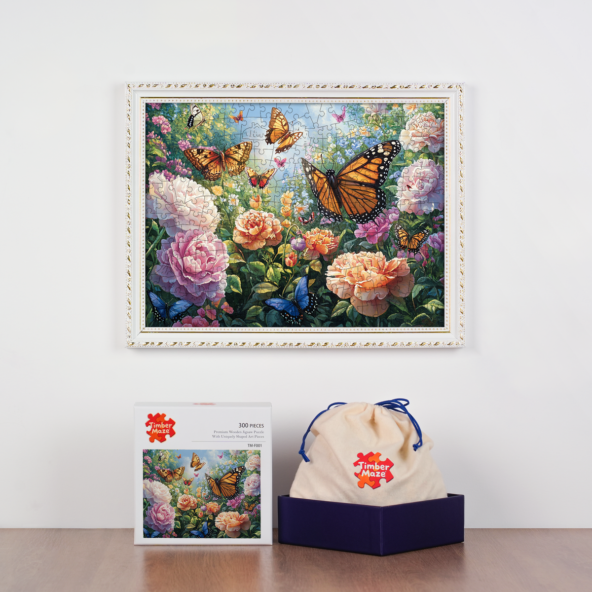 Butterfly Garden - Wooden Jigsaw Puzzle