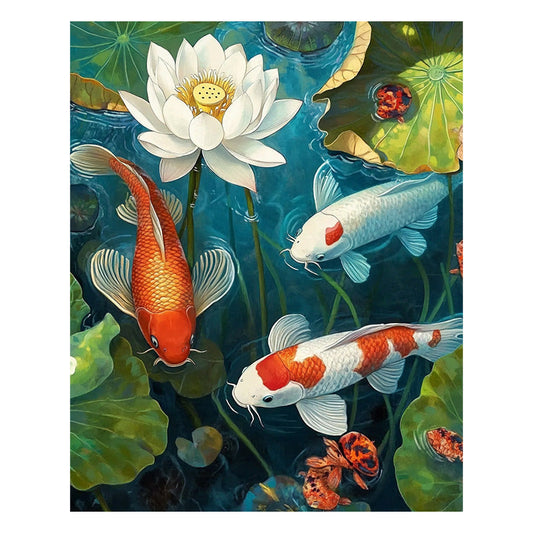 Koi in the Pond - Wooden Jigsaw Puzzle