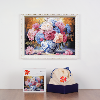 Peony Vase - Wooden Jigsaw Puzzle
