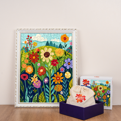 Wildflowers in the Wilderness - Wooden Jigsaw Puzzle