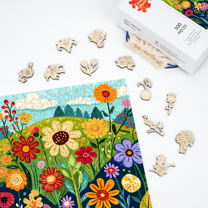 Wildflowers in the Wilderness - Wooden Jigsaw Puzzle