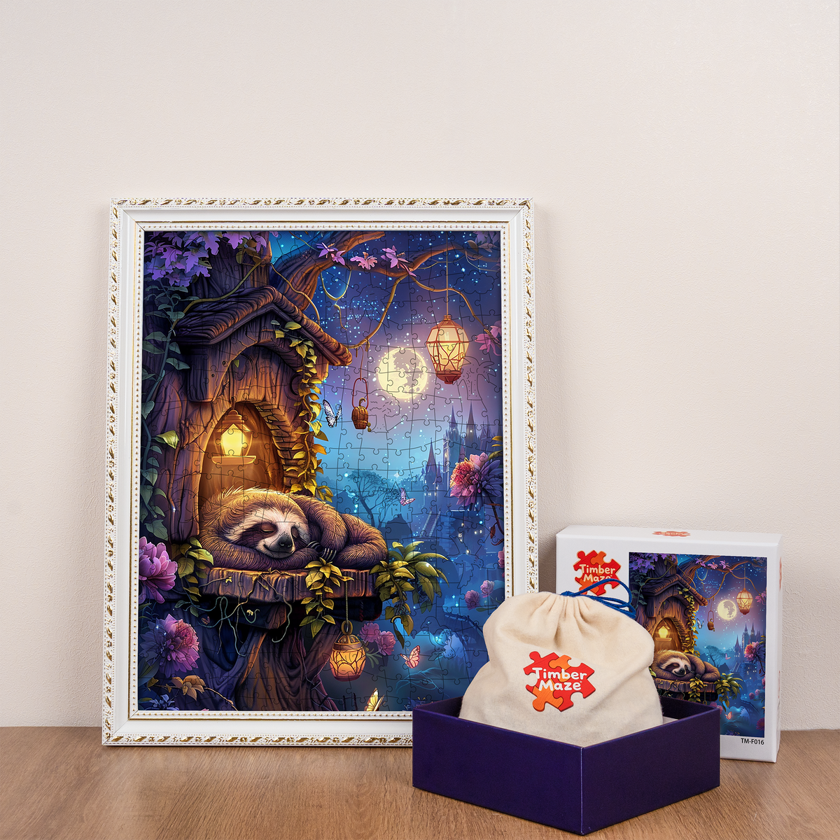 Moonlit Slumber - Wooden Jigsaw Puzzle