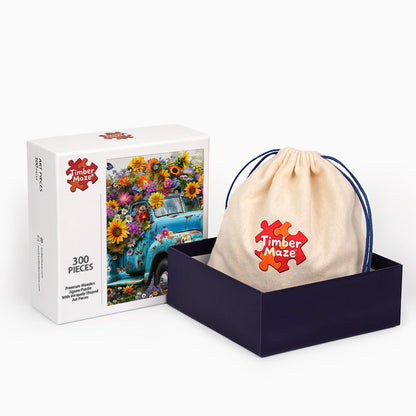 Flower Truck - Wooden Jigsaw Puzzle